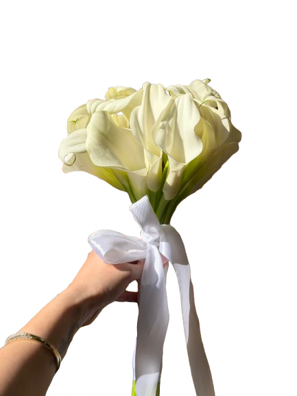 זר כלה קאלות לבנות